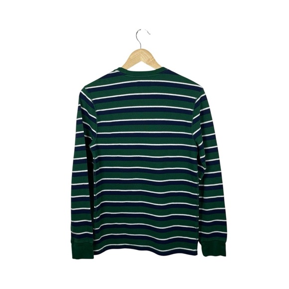 Polo Ralph Lauren Men’s Multi-Stripe Waffle Knit Pajama Shirt Green Size M - Picture 8 of 9